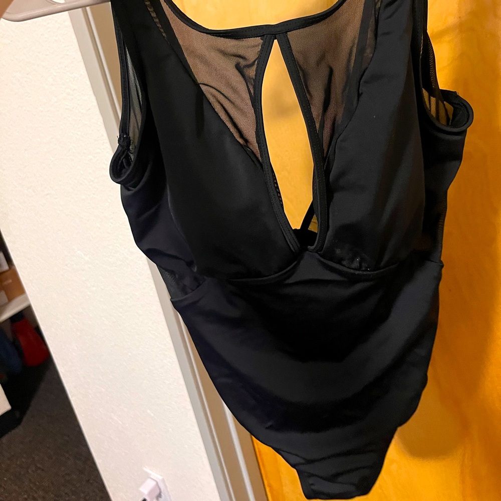 Black One piece Swimwear Size : Medium